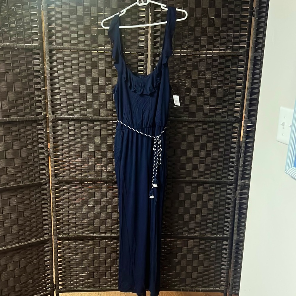 Loft Beach navy blue one piece pant suit